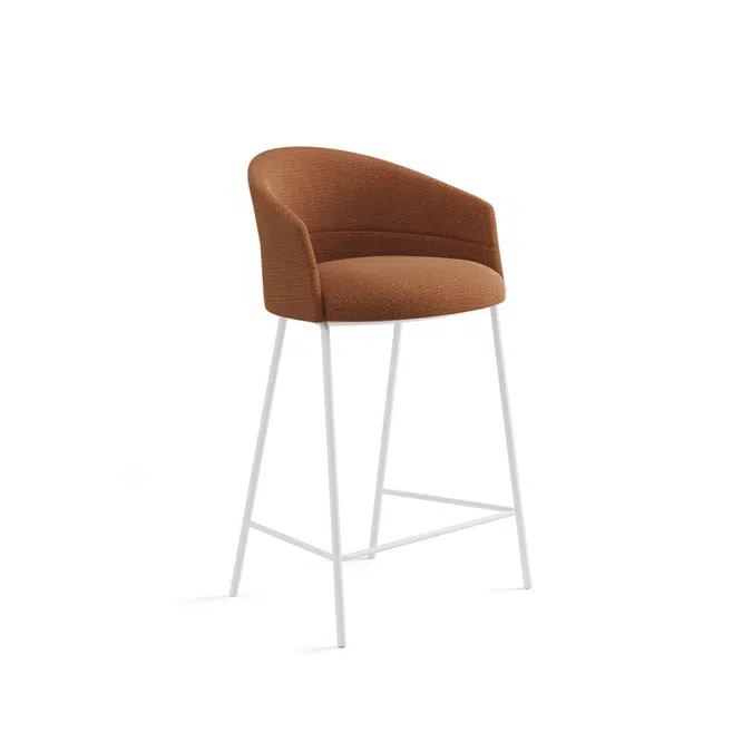 Copa Counter Stool Four Metal Legs Base