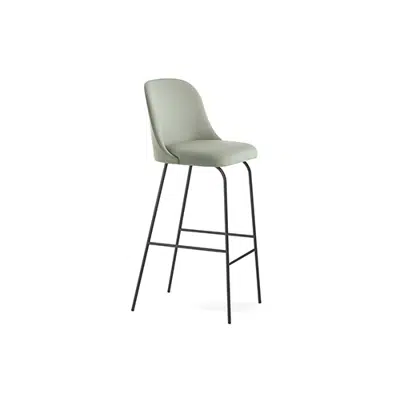 Aleta Bar Stool - Fixed Base High Backrest 이미지