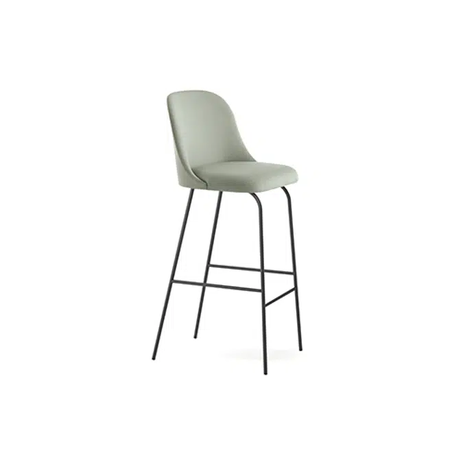 Aleta Bar Stool - Fixed Base High Backrest