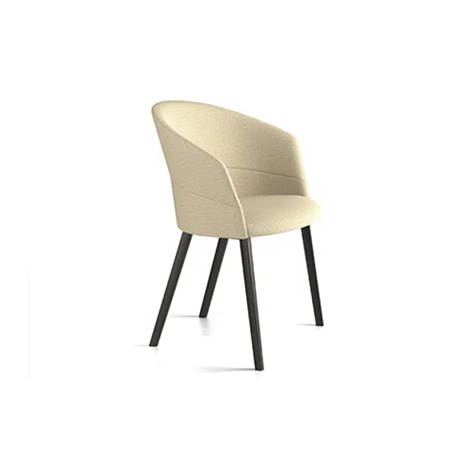 Copa Chair Four Wooden Legs Base