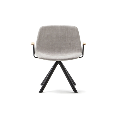 Image for Maarten Lounge Chair- Swivel base and smooth upholstered seat