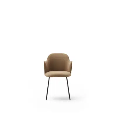 Image for Aleta Chair - Four metal legs base with armrest