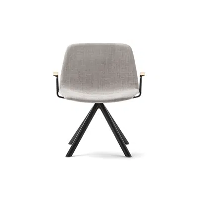 Image for Maarten Lounge Chair- Swivel base and smooth upholstered seat with armrest