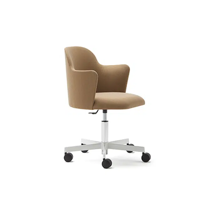 Aleta Chair - Five casters swivel base with armrest