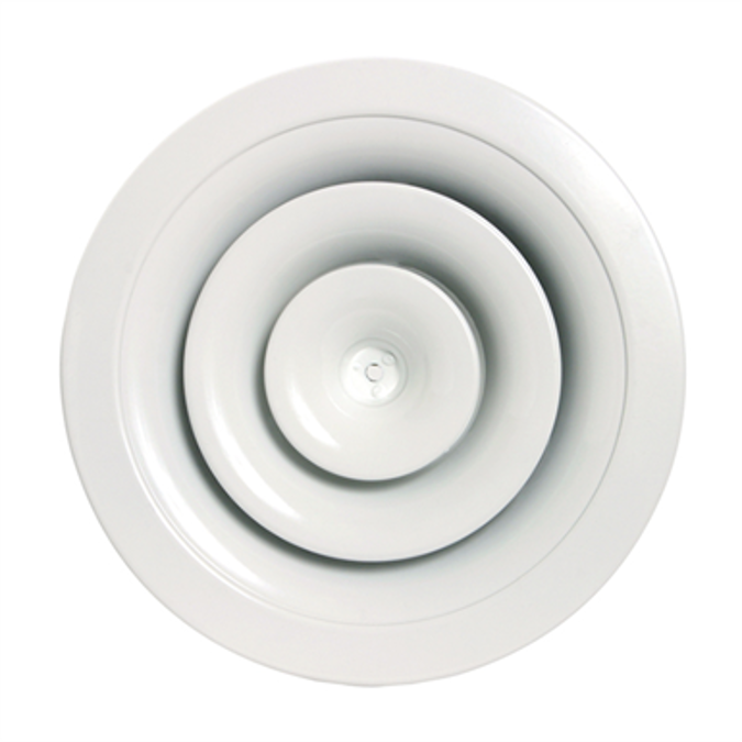 BIM objects - Free download! Round diffuser with plenum _ DFCI | BIMobject