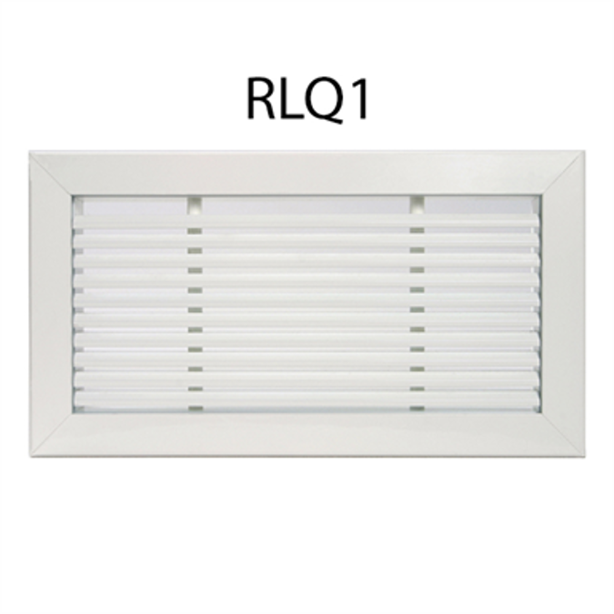 Return grille of linear slats fixed at 15°_RLQ1 RLQ2 RLQV