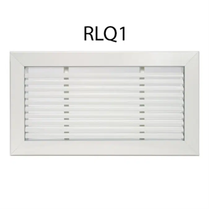 Supply Grille of linear slats fixed at 15°_RLQ1 RLQ2 RLQV