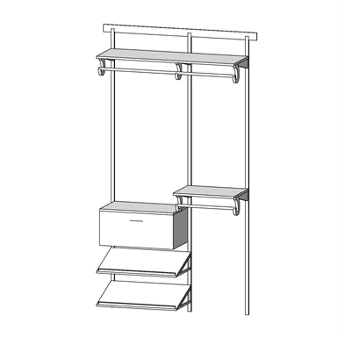 ShelfTrack EVO Adjustable Wood  72 inch Solid Wood Melamine Shelving Sample