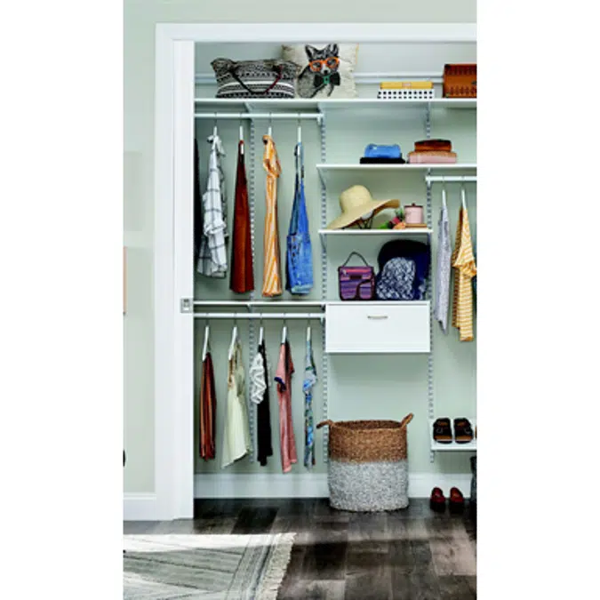 ShelfTrack EVO Adjustable Wood  72 inch Solid Wood Melamine Shelving Sample