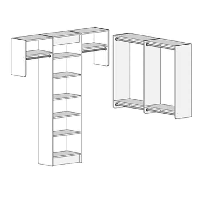 MasterSuite Closet Custom Series Walk-In Standard 6x8 Shelf Tower