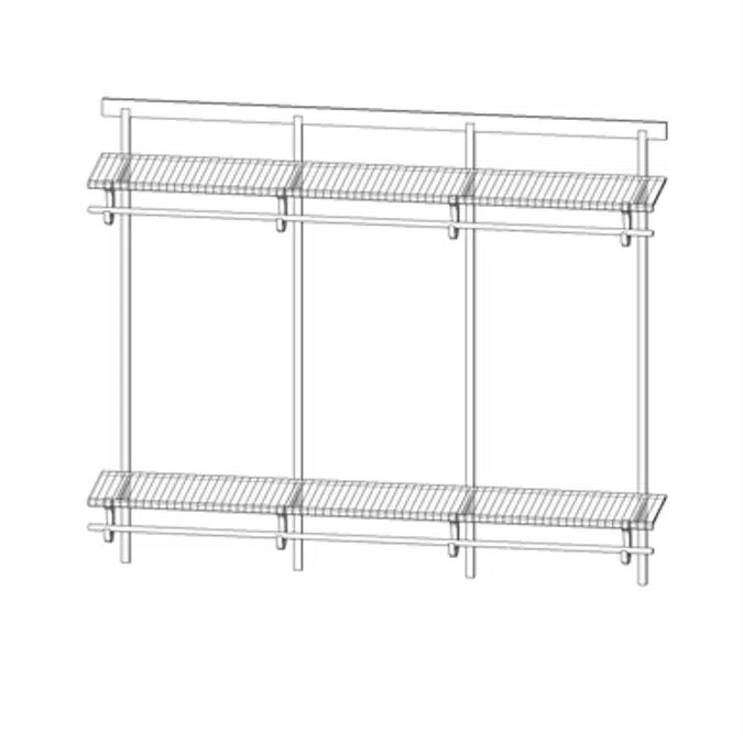 Adjustable Ventilated Wire - Wardrobe and Closet System SHELFTRACK Superslide