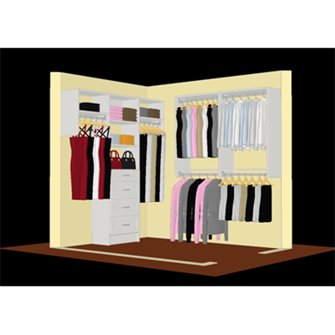 BIM objects Free download! MasterSuite Closet Custom Series WalkIn