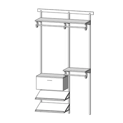 imagen para ShelfTrack EVO Adjustable Wood  48 inch Solid Wood Melamine Shelving Sample