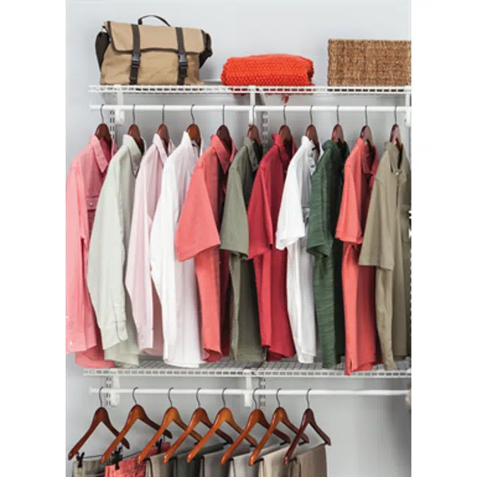 Adjustable Ventilated Wire Closet & Storage Systems, SHELFTRACK 36" Wardrobe