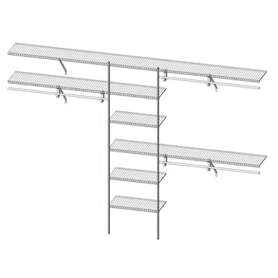 画像 Fixed Ventilated Fixed Shelving, Wardrobe Assembly- Pantry - Linen