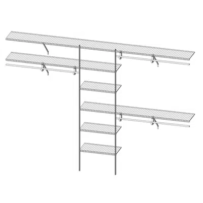 Image for Fixed Ventilated Fixed Shelving, Wardrobe Assembly- Pantry - Linen