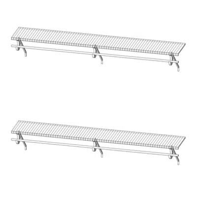 bild för Fixed Ventilated Wire Shelving, The Double Wardrobe System