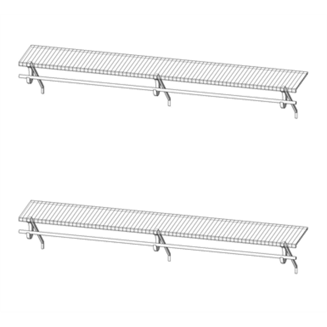 BIM objects Free download! Fixed Ventilated Wire Shelving, The Double