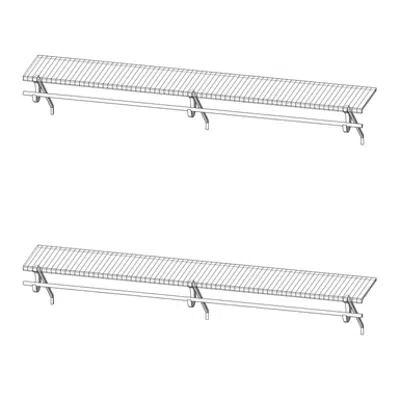 Image for Fixed Ventilated Wire Shelving, The Double Wardrobe System