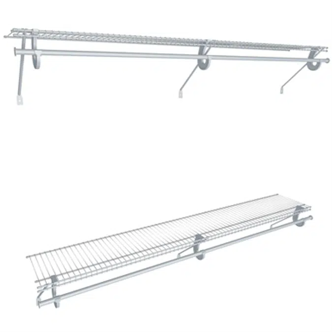 Fixed Ventilated Wire Shelving, The Double Wardrobe System