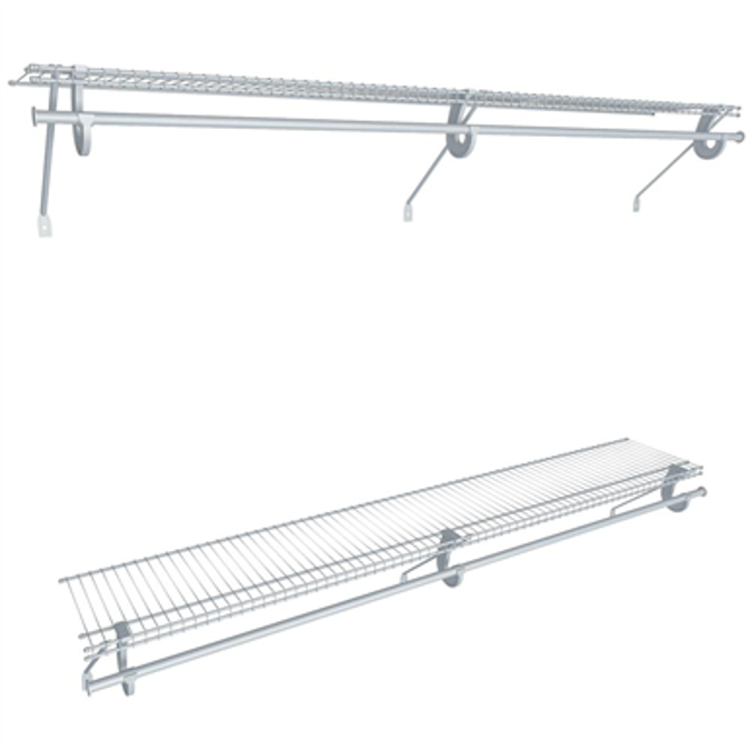 BIM objects Free download! Fixed Ventilated Wire Shelving, The Double