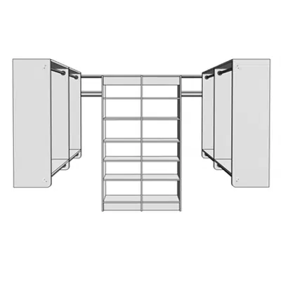 bild för MasterSuite Closet Custom Series Walk-In Standard 8x8 Shelf Tower