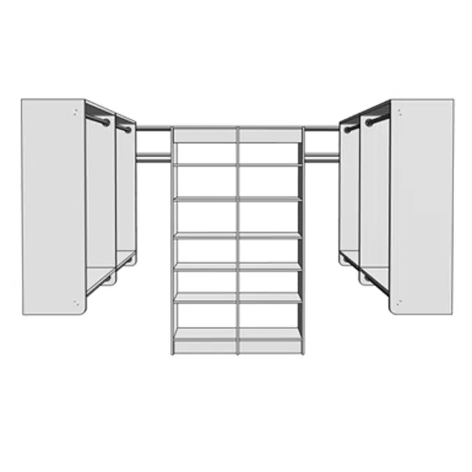 MasterSuite Closet Custom Series Walk-In Standard 8x8 Shelf Tower