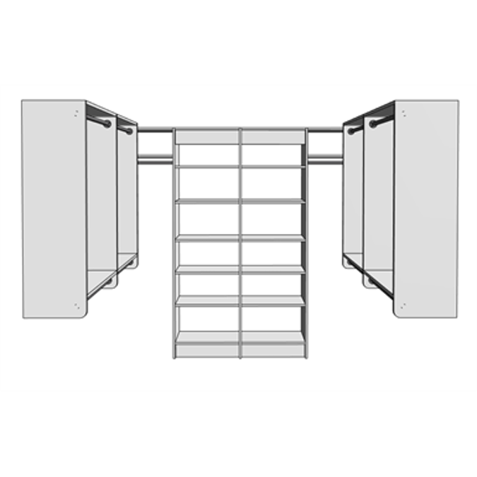 MasterSuite Closet Custom Series Walk-In Standard 8x8 Shelf Tower