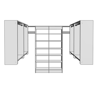 Image for MasterSuite Closet Custom Series Walk-In Standard 8x8 Shelf Tower