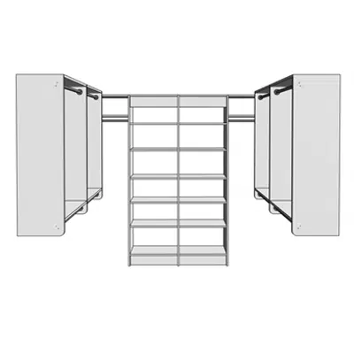 Image for MasterSuite Closet Custom Series Walk-In Standard 8x8 Shelf Tower