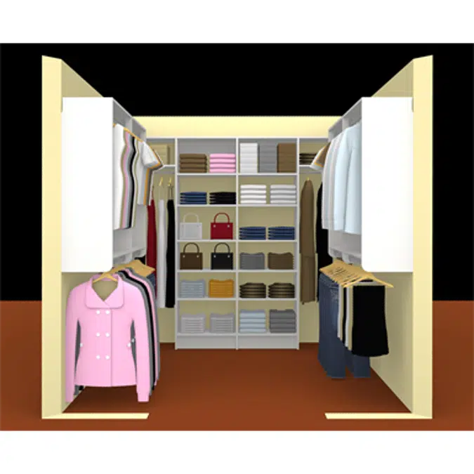 MasterSuite Closet Custom Series Walk-In Standard 8x8 Shelf Tower