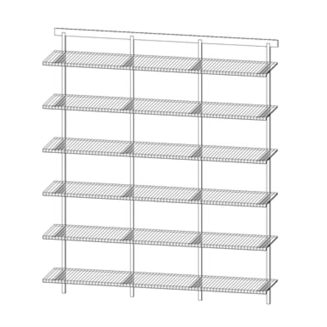 ClosetMaid - ShelfTrack Adjustable 4-Shelf Closet Organizer 5' - 8' W, White