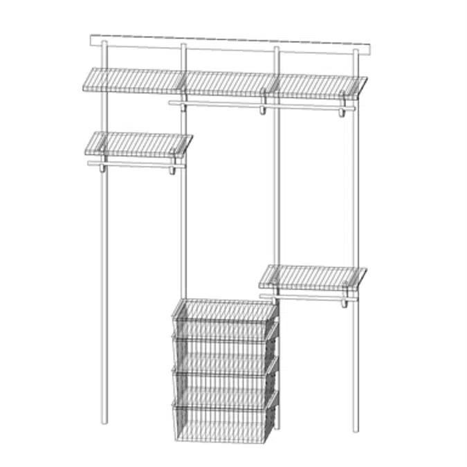 adjustable white storage wire closet organizer