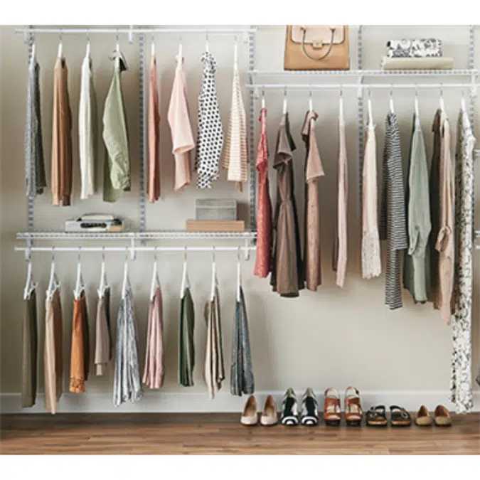 Adjustable Ventilated Wire Closet & Storage Systems, SHELFTRACK 60" Wardrobe