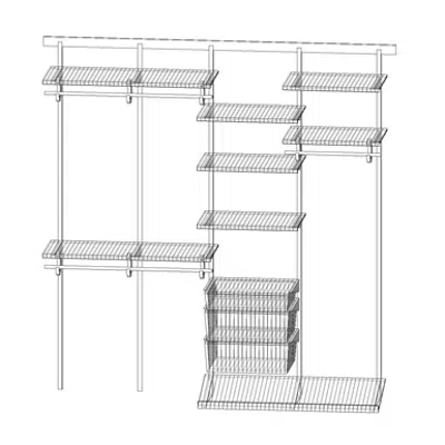 Image for Adjustable Ventilated Wire Closet & Storage Systems, SHELFTRACK 84in Wardrobe