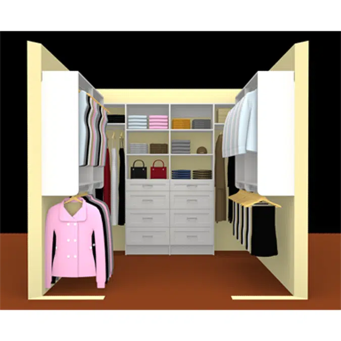 MasterSuite Closet Custom Series Walk-In Standard 8x8 Drawer Tower