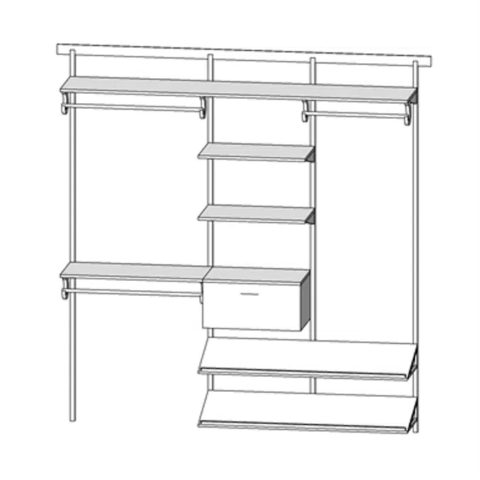 ShelfTrack EVO Adjustable Wood  84 inch Solid Wood Melamine Shelving Sample - Copy