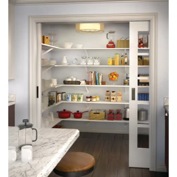 Kitchen Pantry, Adjustable Melamine Shelving