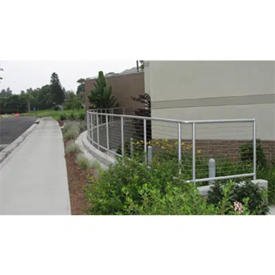 imagen para Aluminum Cable Rail, 42" High Multi Strand Cable Rail With 3" Openings For Public Application.