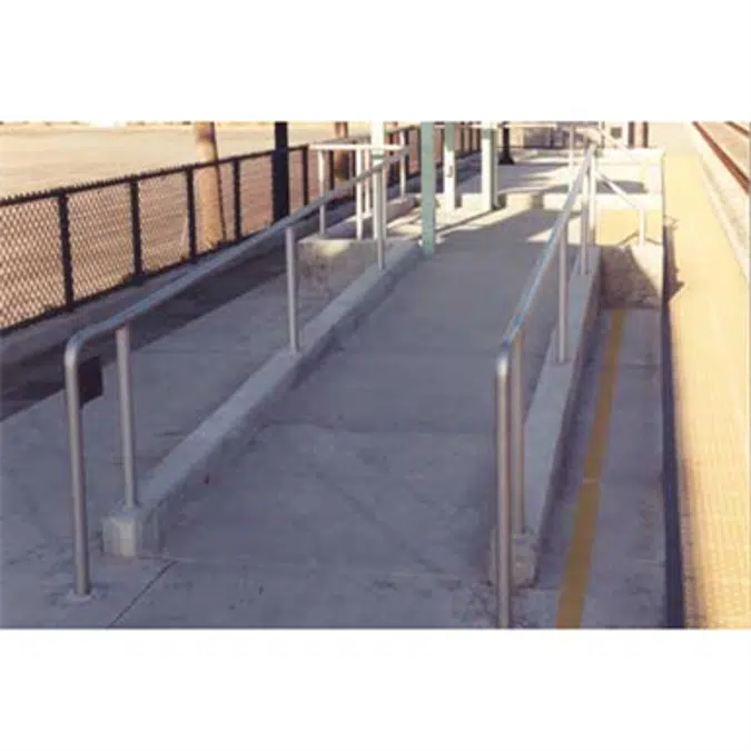 BIM objects - Free download! Aluminum Multi-Line Guardrail, Single Rail ...