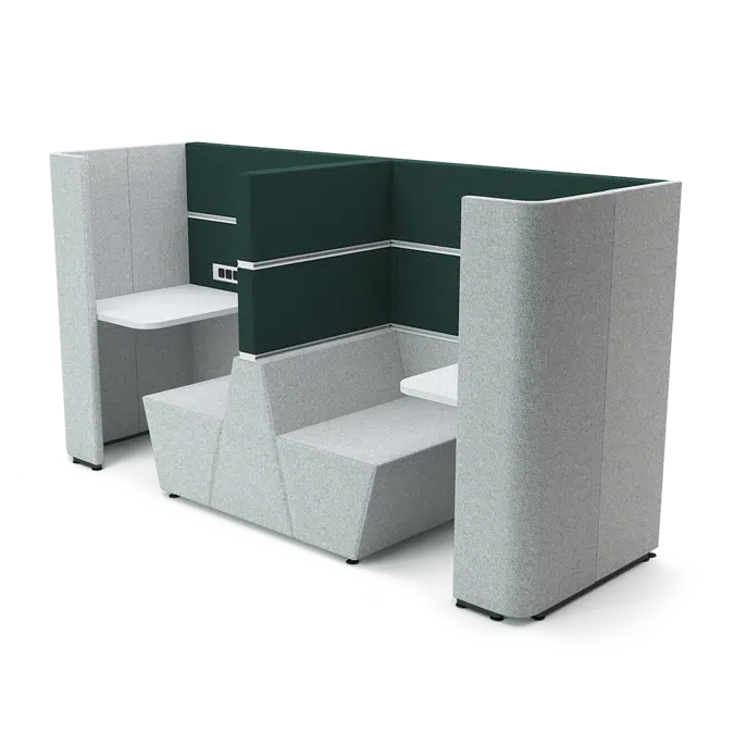 Cubbi Booths with 800mm MFC work surface & bench