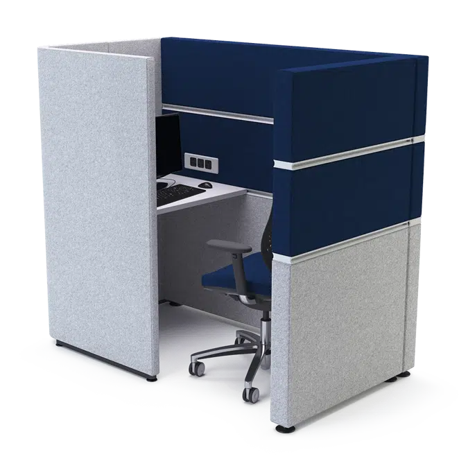 Cubbi Booths with 800mm MFC work surface & bench