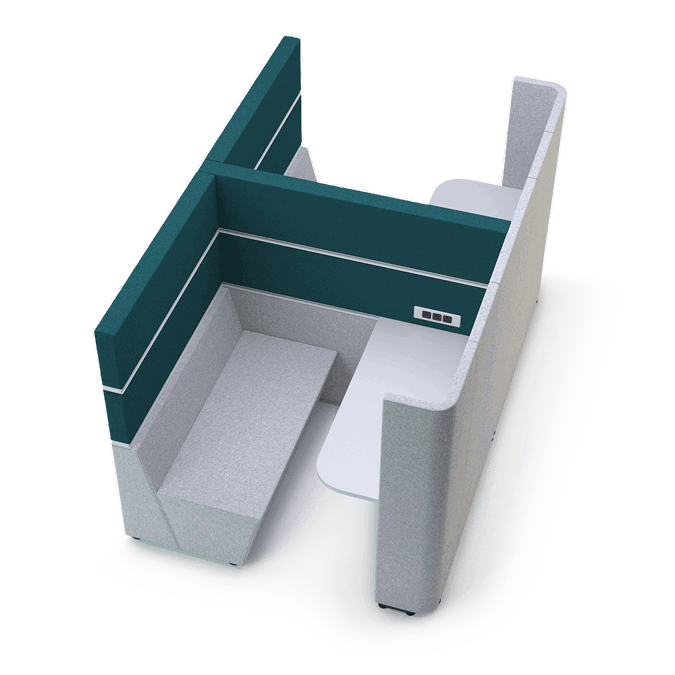 BIM 对象 - 免费下载！ Cubbi Booths with 1200mm MFC work surface & bench ...