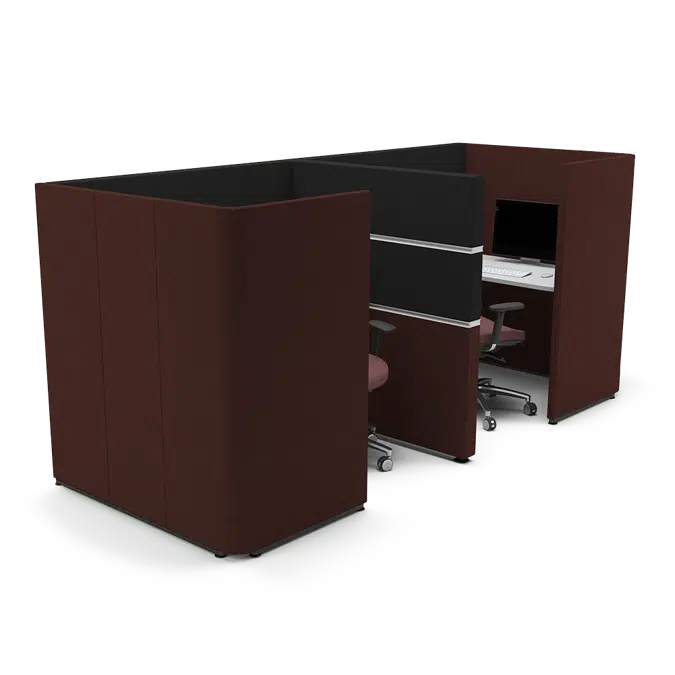 Cubbi Booths with 1200mm MFC work surface & bench