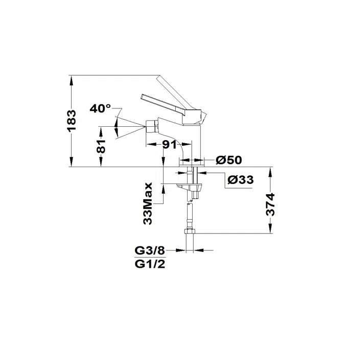 Dessin Bidet Mixer