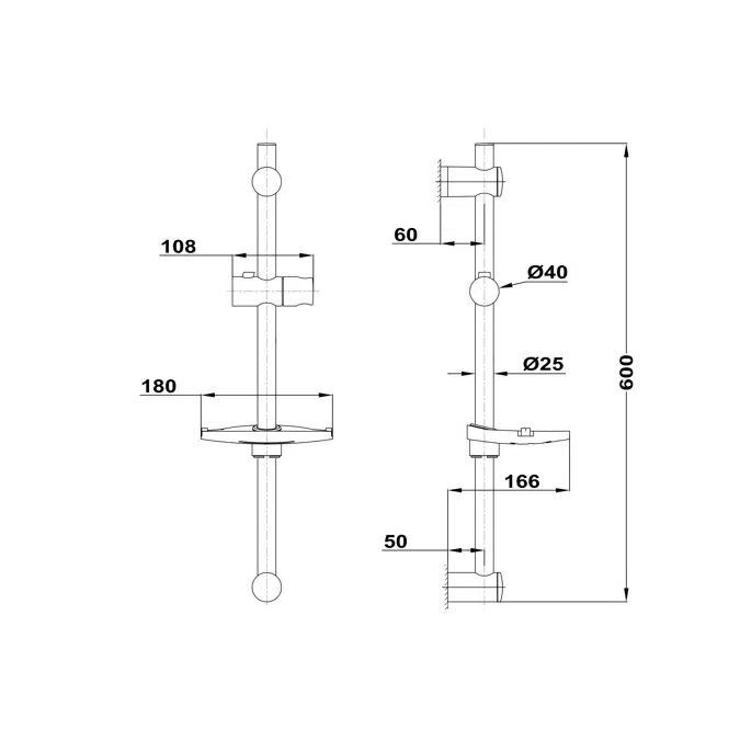 Baltic Sport Shower Set with Shower Bar