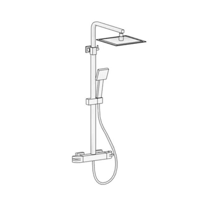 Columna de ducha termostática minimalista SOLLER