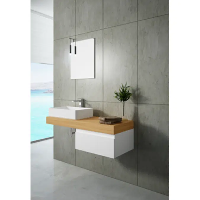 SOLLER 1 drawer bath cabinet with siphon cutout