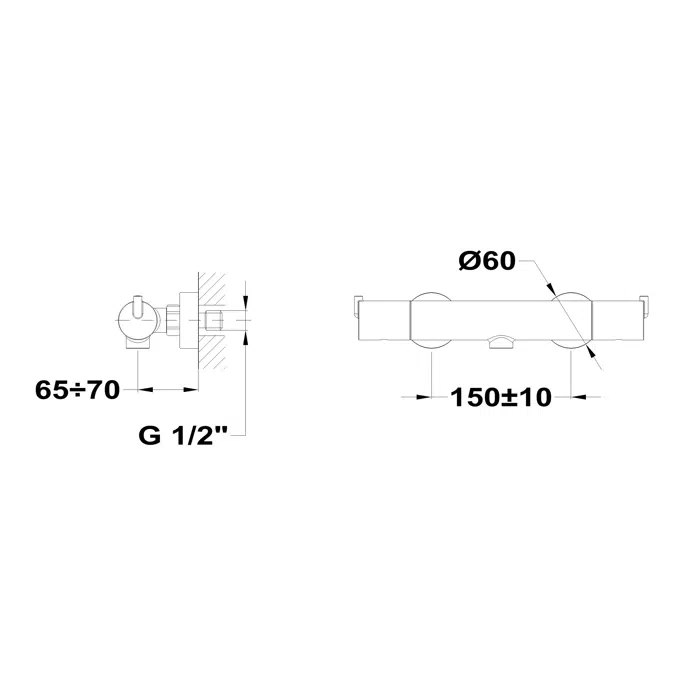 Origehm Duomando Shower Mixer with Shower Set