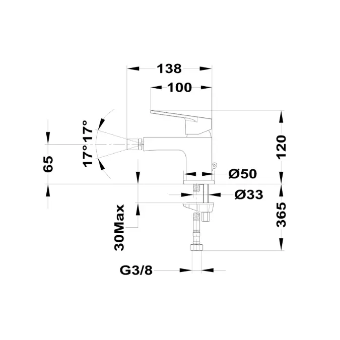 Manacor Single Lever Bidet Mixer